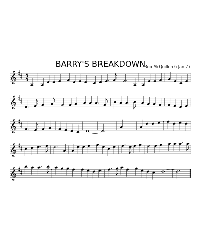 BARRY'S BREAKDOWN