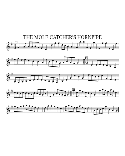 THE MOLE CATCHER'S HORNPIPE sheet music preview
