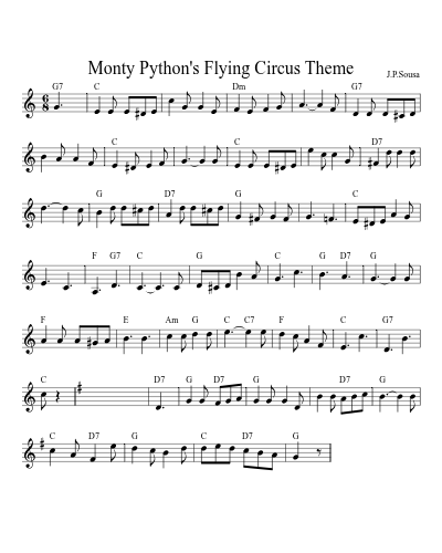 Monty Python's Flying Circus Theme preview