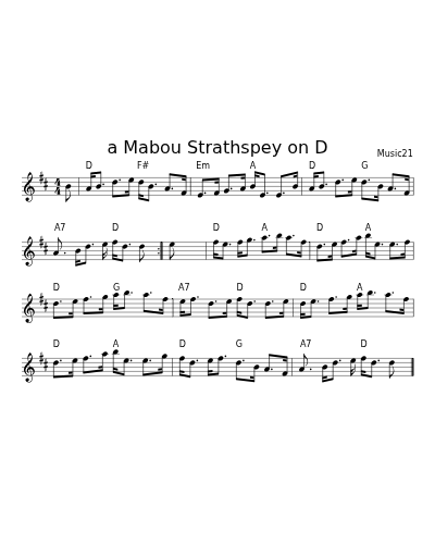 a Mabou Strathspey on D