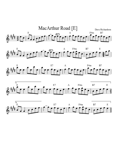 MacArthur Road  [E] (Version 2) preview