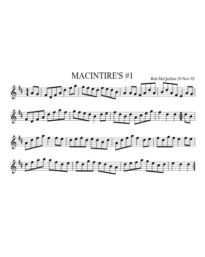 MACINTIRE'S #1 (Version 2)