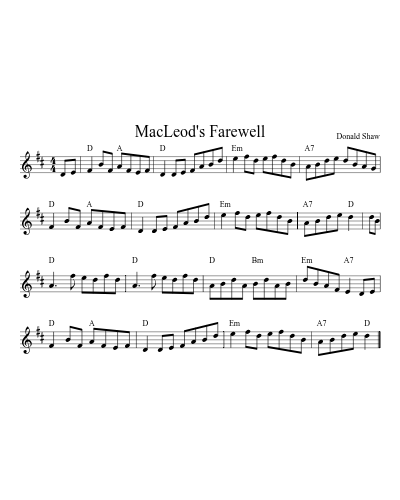 Macleod's Farewell (Version 4)