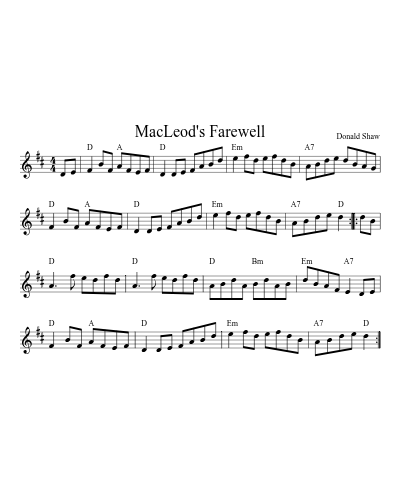 Macleod's Farewell (Version 5)
