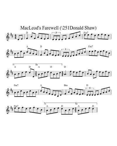 MacLeod's Farewell (\251Donald Shaw) preview