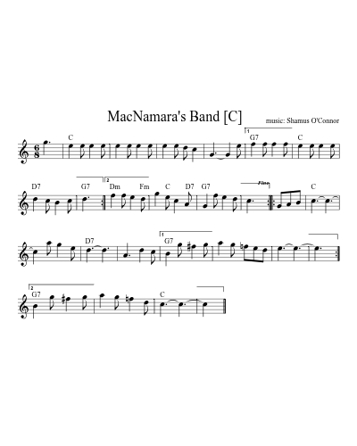 MacNamara's Band   [C] (Version 2)