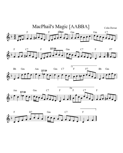 MacPhail's Magic  [AABBA]