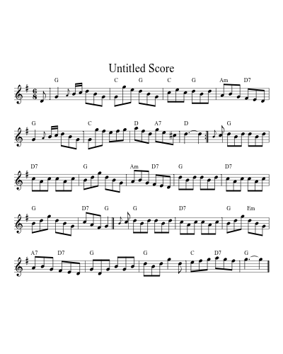 Machine Without Horses sheet music preview