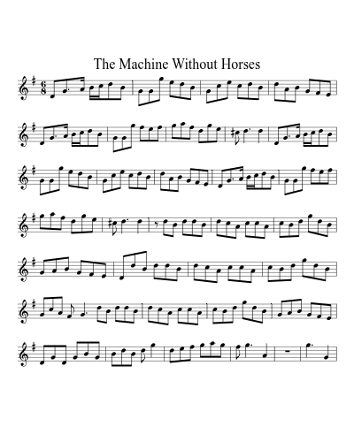 the Machine without Horses (Version 3) sheet music preview