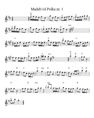 Madsb\/ol Polka nr. 1 (Version 2)