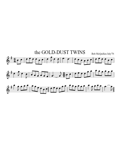 the GOLD-DUST TWINS sheet music preview