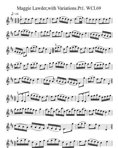 Maggie Lawder,with Variations.Pt1. WCl.69 (Version 2)