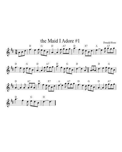 the Maid I Adore  #1 sheet music preview