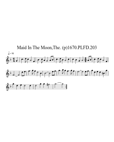 Maid In The Moon,The. (p)1670.PLFD.203