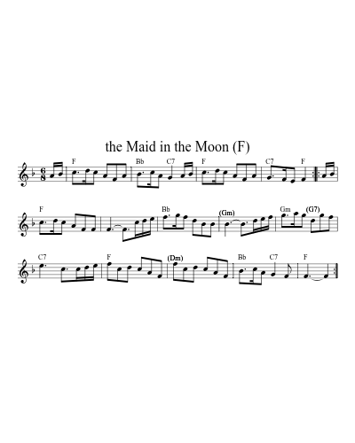 the Maid in the Moon (F) sheet music preview