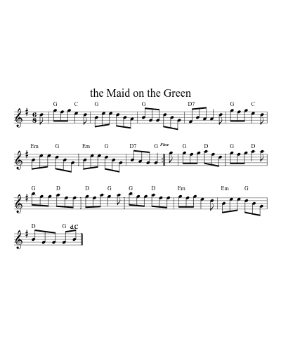 The Maid On The Green (Version 3) sheet music preview