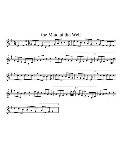 The Maid At The Well (Version 8) sheet music preview