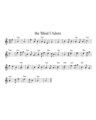 the Maid I Adore (Version 2) sheet music preview