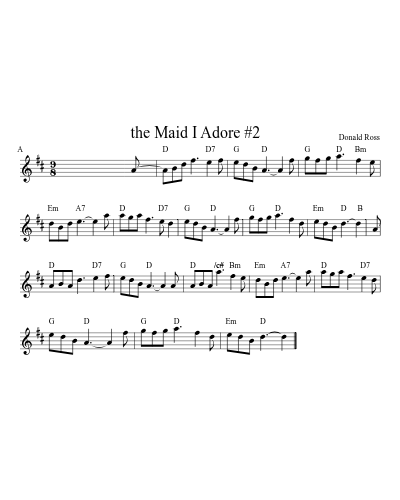 the Maid I Adore   #2 (Version 2) sheet music preview