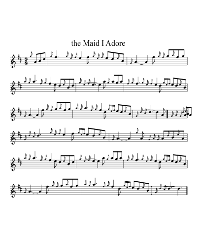 the Maid I Adore (Version 3) sheet music preview