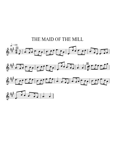 THE MAID OF THE MILL (Version 3) sheet music preview