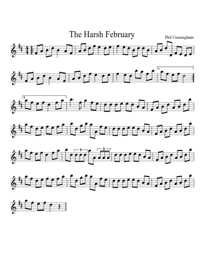 The Harsh February sheet music preview