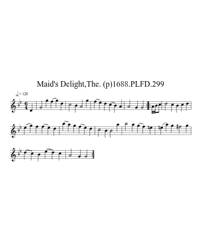 Maid's Delight,The. (p)1688.PLFD.299