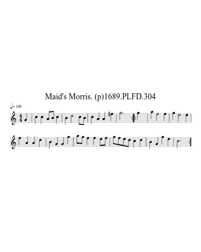 Maid's Morris. (p)1689.PLFD.304