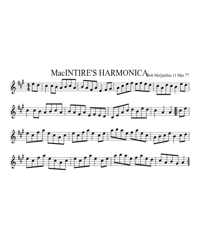 MacINTIRE'S HARMONICA