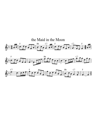 the Maid in the Moon sheet music preview