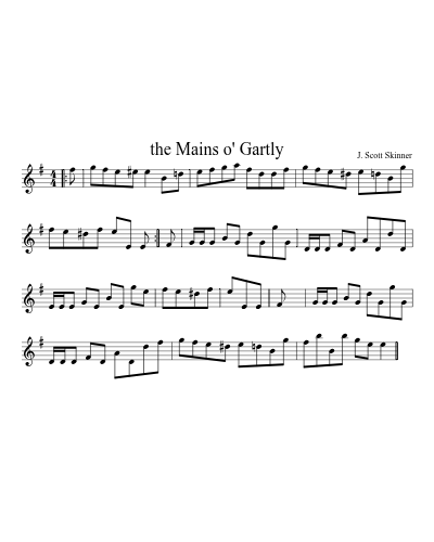 the Mains o' Gartly sheet music preview
