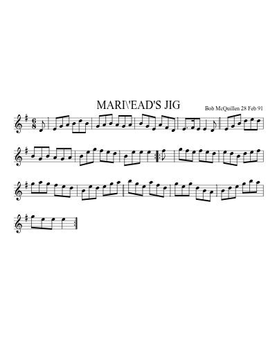 MARI\'EAD'S JIG (Maireads Jig)