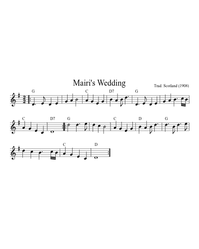 Mairi's Wedding (Version 16)