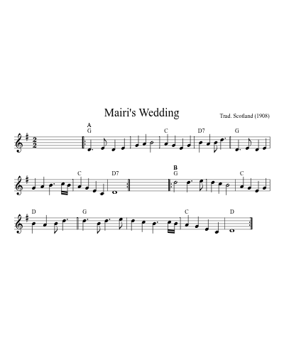 Mairi's Wedding (Version 17) sheet music preview