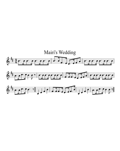 Mairi's Wedding (Version 18) sheet music preview
