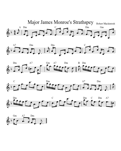 Major James Monroe's Strathspey