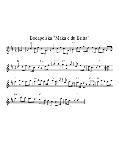 Bodapolska "Maka e du Britta"