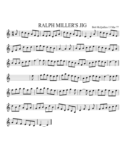 RALPH MILLER'S JIG