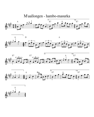 M\aallongen - hambo-masurka