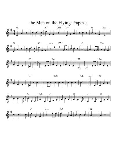the Man on the Flying Trapeze (Version 3)
