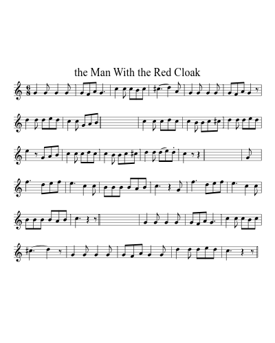 The Man With the Red Cloak (Version 3) sheet music preview