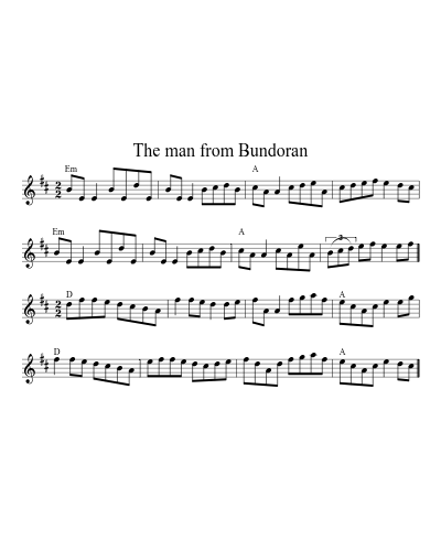 The man from Bundoran (Version 2) sheet music preview