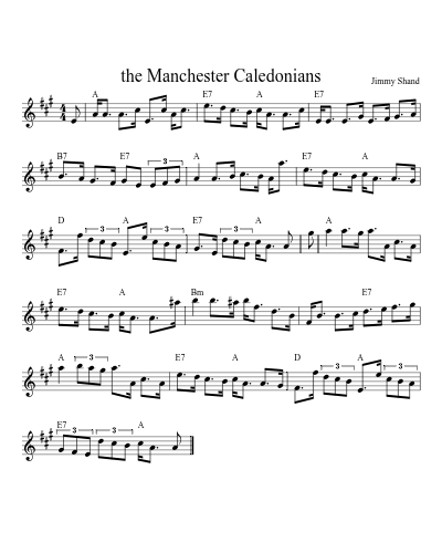 the Manchester Caledonians sheet music preview