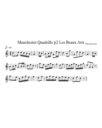 Manchester Quadrille p2 Les Beaux Arts
