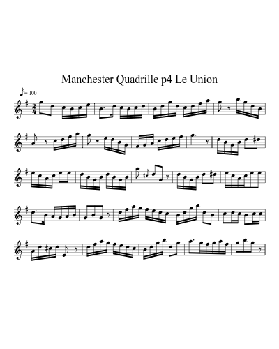 Manchester Quadrille p4 Le Union