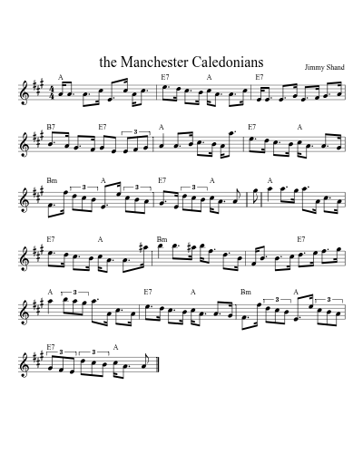 the Manchester Caledonians (Version 3) sheet music preview