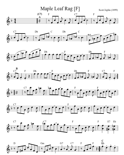 Maple Leaf Rag    [F] preview