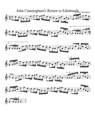 John Cunningham's Return to Edinburgh