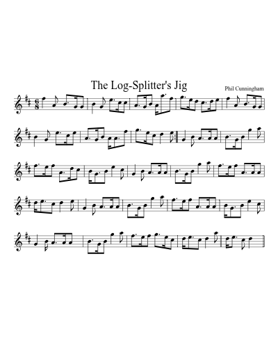 The Log-Splitter's Jig sheet music preview