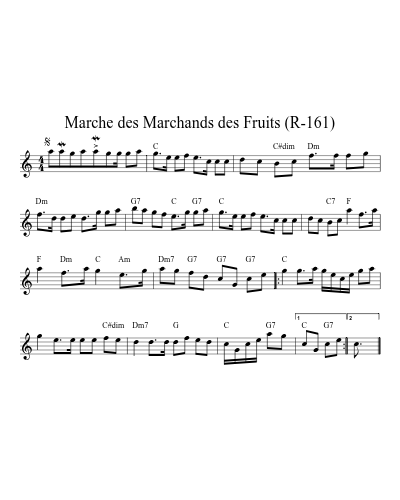 Marche des Marchands des Fruits (R-161)